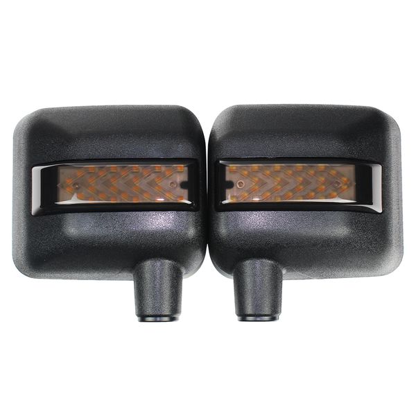 

wrangler jk led side mirror cover lights white drl amber turn signal light for 2007-2018 wrangler jk