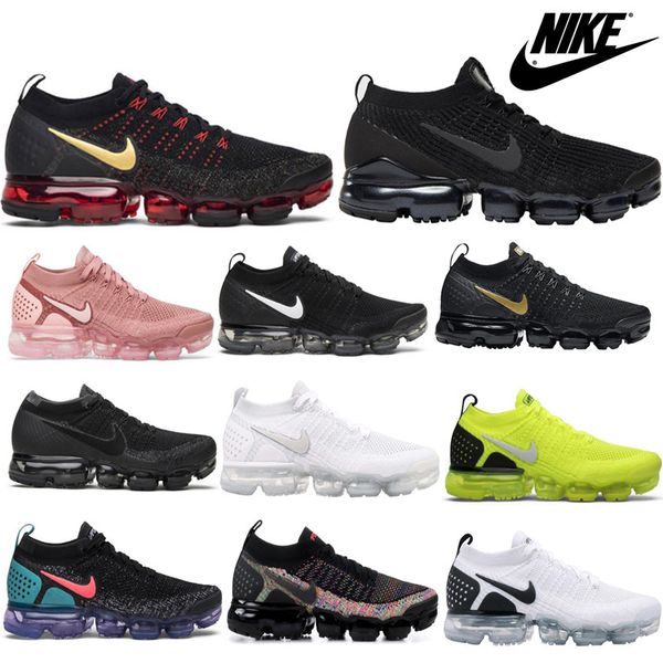 

vapormax air vapormax 2.0 running shoes tn men women flyknit tn plus athletic designer sneakers cushion knite sports trainers chaussures, Black
