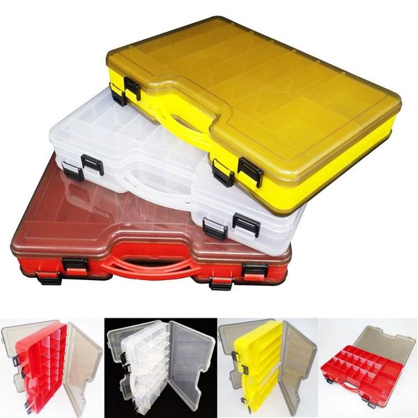 

29.8cm*20cm*5.6cm double-sided fishing accessories box plastic large sea fishing carrying storage case with insert