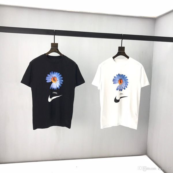 

2020ss весна и лето новый высококачественный хлопок печать с коротким рукавом круглый вырез панели футболка размер: m--xl-xxl-xxxl цвет: че, Black