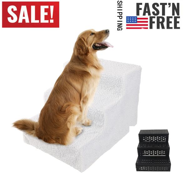 

portable pet 3 steps stairs for small dog cat pet ramp ladder plastic frame step up to 20kg pet supplies item