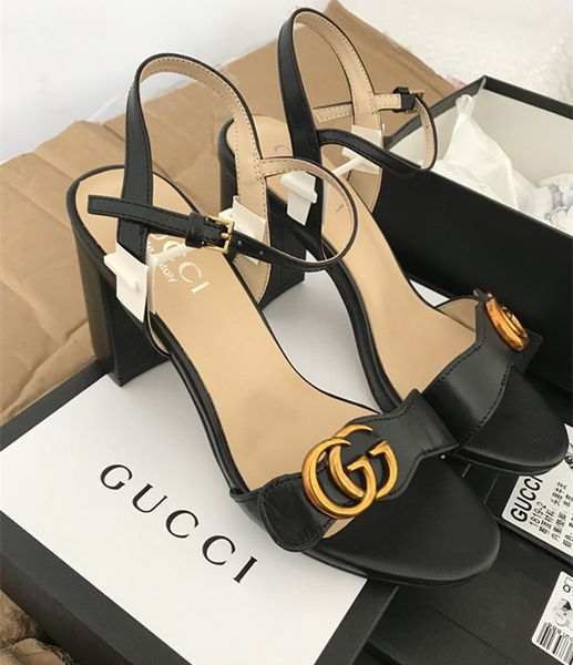 

New fa hion wedge women hoe gladiator belt buckle high heel hoe fi h mouth andal 2019 gg andal women buty dam kie