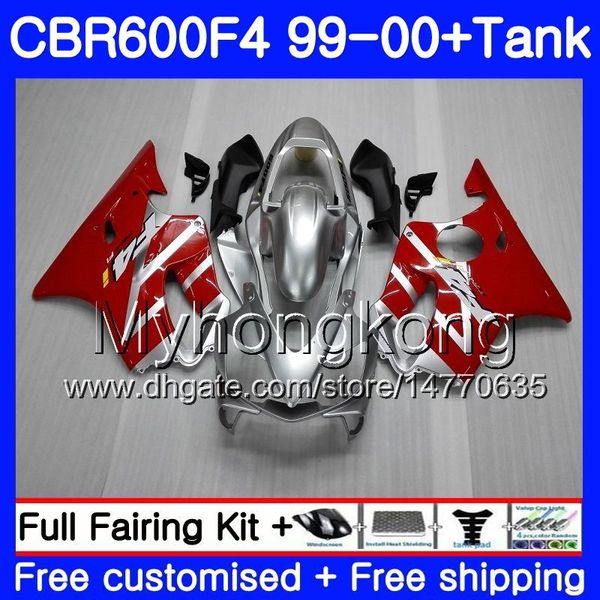 Gövde + Tank HONDA CBR600 F4 CBR 600 F4 FS CBR600 F 4 287HM.9 CBR600F4 99 00 CBR600FS CBR 600F4 1999 2000 Kaplamalar Gümüş rengi