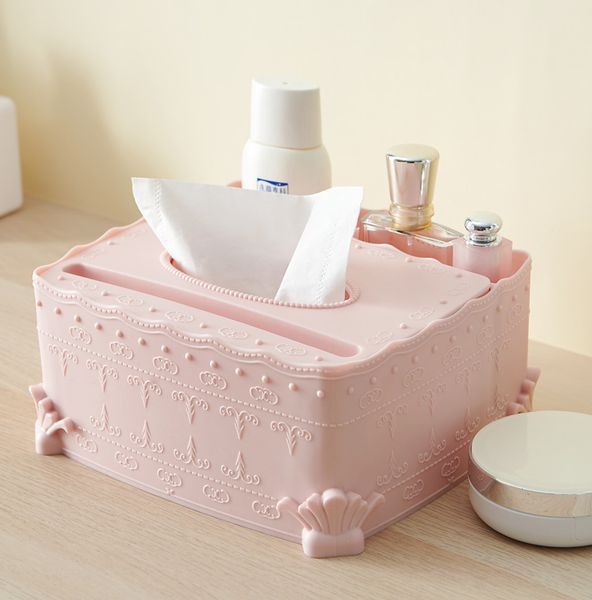 

european style plastic tissue box domestic table tissue creativity drawing room napkin storage paper suction box
