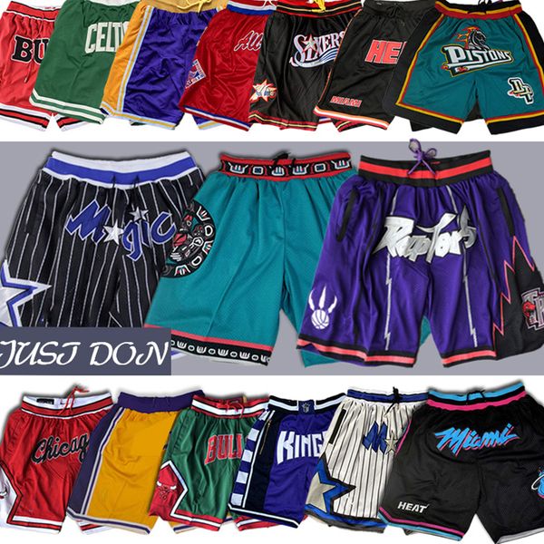 

miami chicago heat just orlando magic memphis don grizzlies philadelphia toronto 76ers raptors denver bulls nugget basketball shorts, Black;blue