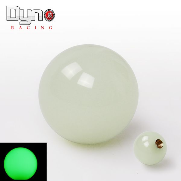 

dyno-universal car jdm green glow in the dark shift knob for manual/automatic short throw gear shifter with adapters