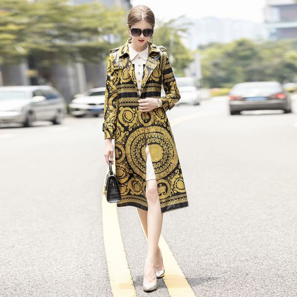 

coat autumn winter new women's fashion party office casual vintage elegant chic print pu leather long sleeve jacket, Tan;black