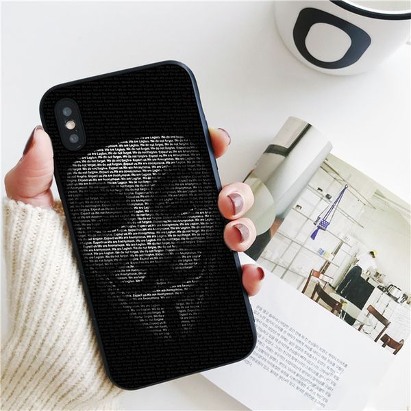 

fundas luxury anonymous mask cover for iphone 11 pro xs max xr case for iphone 8 7 6s plus 5s se 5 case soft silicone cover.