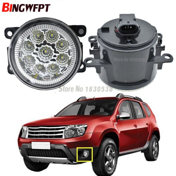 

2x car exterior accessories h11 led fog lamps front bumper auxiliary passing lights for duster 2012-2015