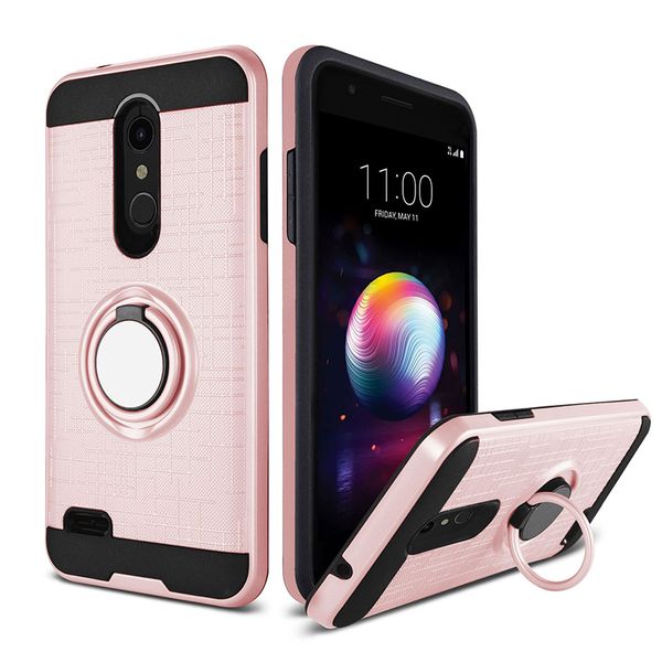 Для LG Aristo 4 плюс Alcatel 3V 2019 Samsung A10E А20 3D Ring 360 градусов Kickstand Новейший телефон Case OPPbag