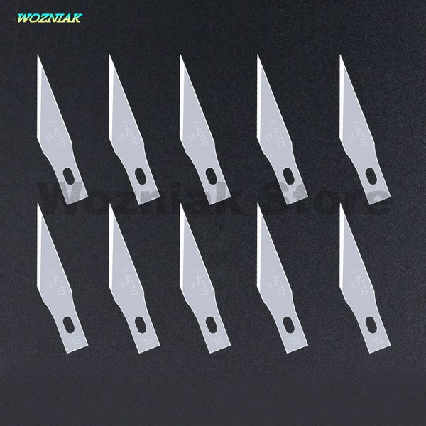 

wozniak 10 pcs blades for wood carving tools engraving craft sculpture knife scalpel cutting tool pcb repair repair hard blade
