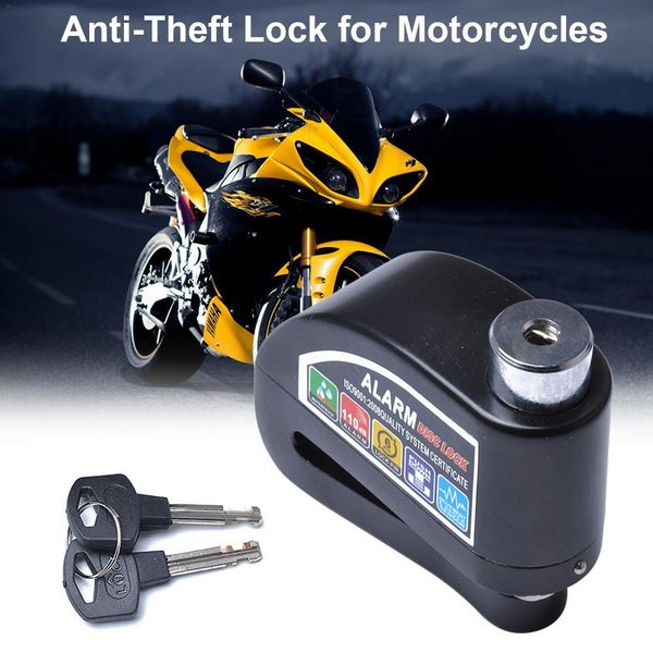 

aluminum alloy safety lock disc brake lock waterproof anti-theft alarm for motorcycle bicycles scooter safety accessories