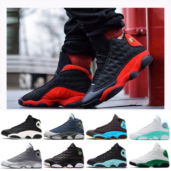 

flint 13 shoes bred reverse he got game atmosphere grey playground island green men basketball 13s sports sneakers 7-13
