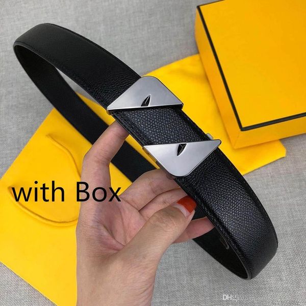 

designer belts luxury belts mens womens belt brand casual with monster smooth buckle novelty belt width 34mm with box, Black;brown