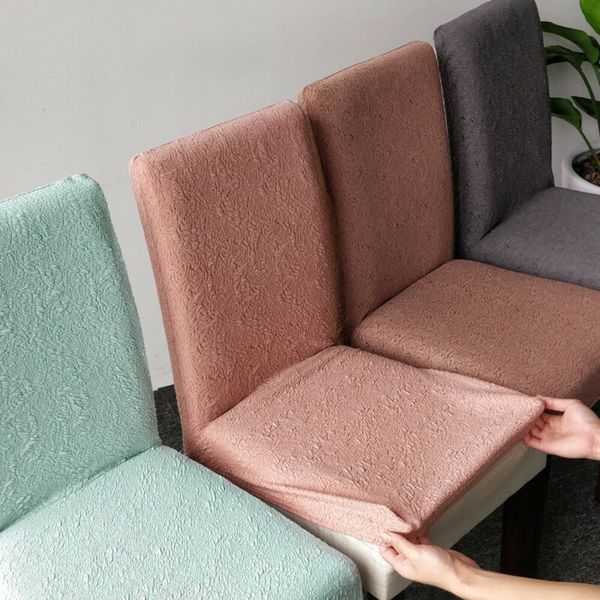 

съемный stretch стул обложки slipcovers столовая табурет сиденья обложка decor сша simple solid color стул cover