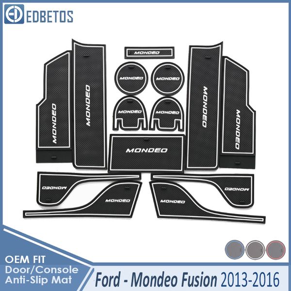 

car gadget pad for mondeo fusion 2013 2014 2015 2016 v 5 accessories gel pad rubber gate slot mat cup mats tapis voiture