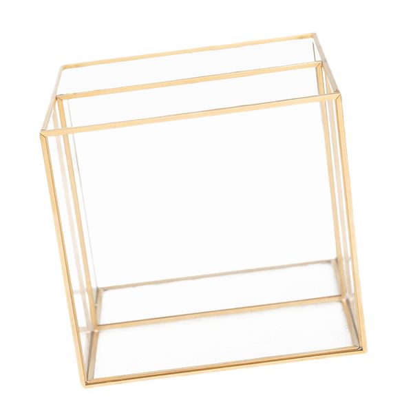 

clear glass makeup brush holder pen pencil cup holder deskfor office