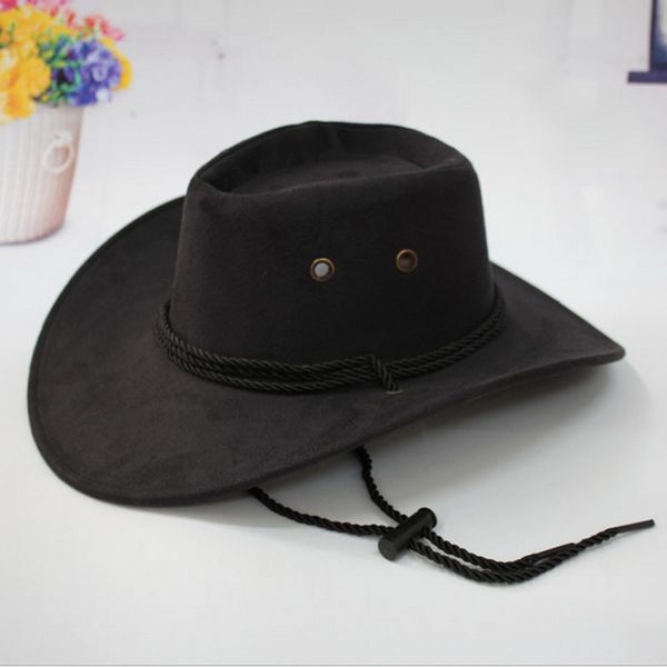 

western cowboy hat men riding cap fashion accessory wide brimmed crushable crimping gift lxh