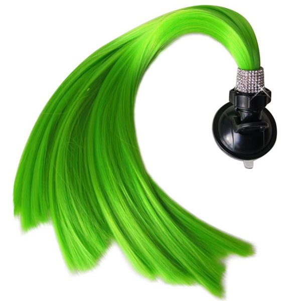 

high temperature fiber suction cup crystal rhinestone removable cool cute helmet ponytail reusable motorcycle bicycle universal