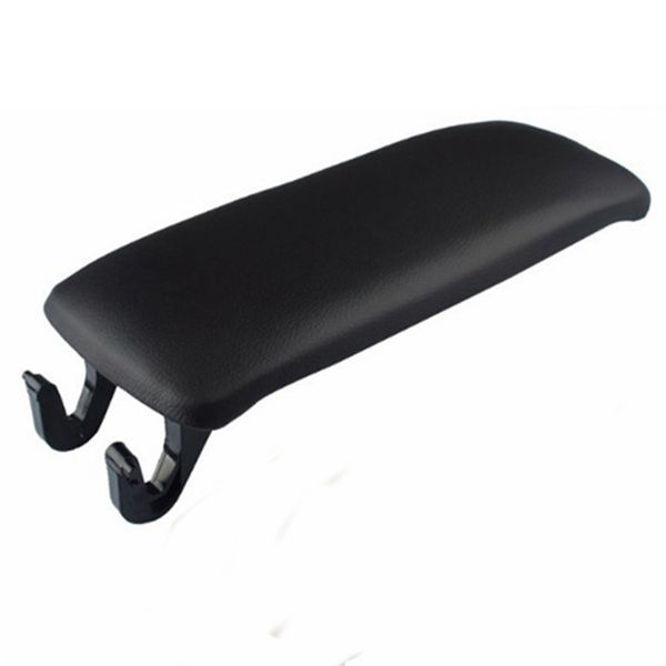 

automobiles car vehicle center console armrest lip cover black leather arm rest cap for 98-05 a4 s4 a6 c5
