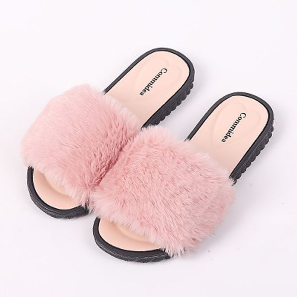 

2020 women furry slippers australia fluff yeah slide designer casual shoes boots fashion luxury designer womens sandals fur slides slipper, Black