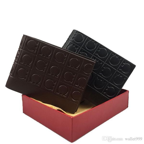 

2020 men's wallet leather short wallet fashion wallet male credit card holder p card holder wholesale price, Red;black