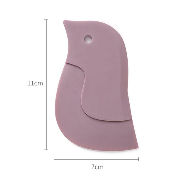 

1pc cartoon penguin shaped soft multifunction squeegee scraper scraping oil spatula plate scraper kitchen baking cleaning tools