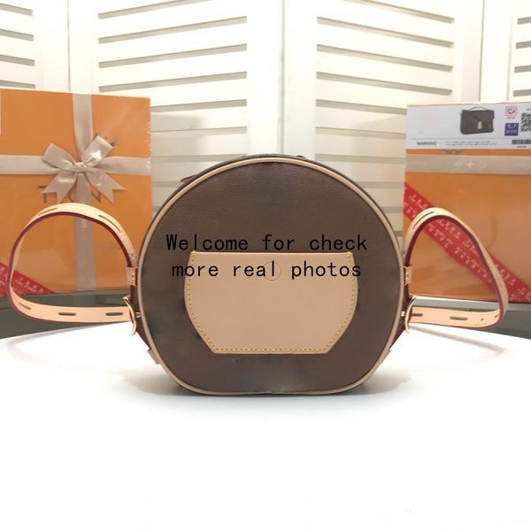 

round cake back shoulder bag brand-leather women's handbag-slanted messenger bag-handbag-m52294-20.0-x-22.5-x-8.0 cm