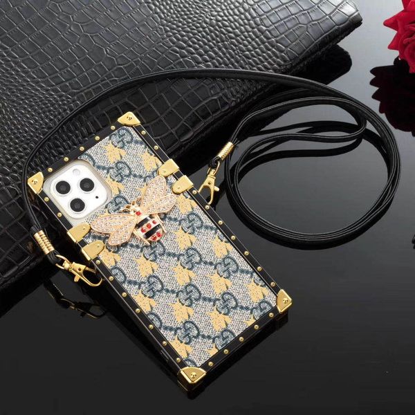 

дизайнерские чехлы для телефонов для iphone 11 Pro Max XR XS 6/7/8 plus PU leather Fashion bee Phone Back для samsung S9 S10 NOTE 8 9 10 P cases