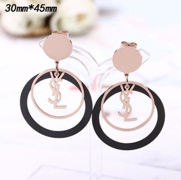 

2018 new titanium steel long earrings earrings wind personality super sensen wild female temperament simple korean cold pendant earrings s34, Gray