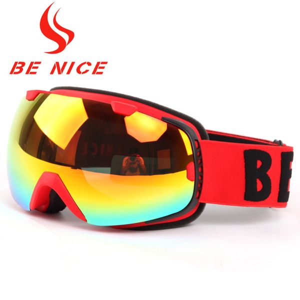 

benice double layer anti fog spherical ski goggles outdoor snow goggles winter women men snowboard glasses mask skiing eyewear