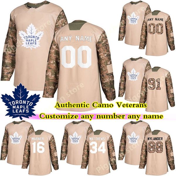 

authentic camo veterans day practice toronto maple leafs jerseys tavares marner clark gilmour hyman custom any number any name hockey jersey, Black;red