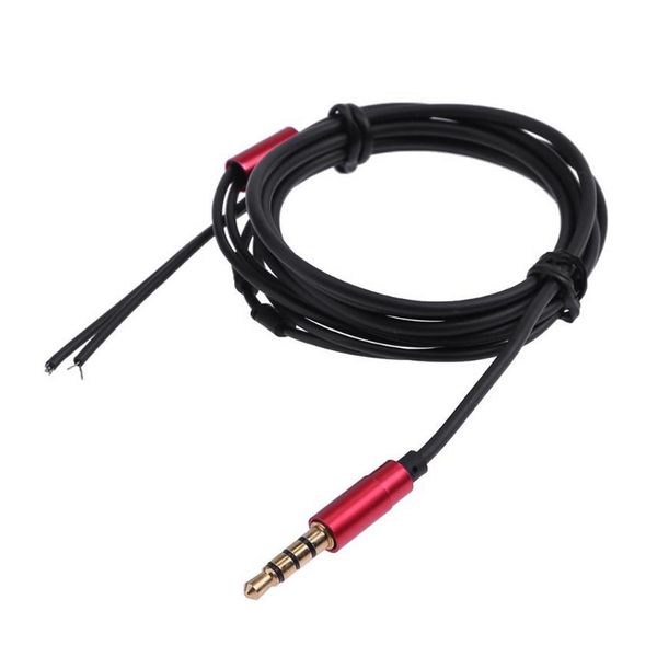 

1.25m 3.5mm diy smartphone headphone audio cable earphone line 4-pole wire professional made