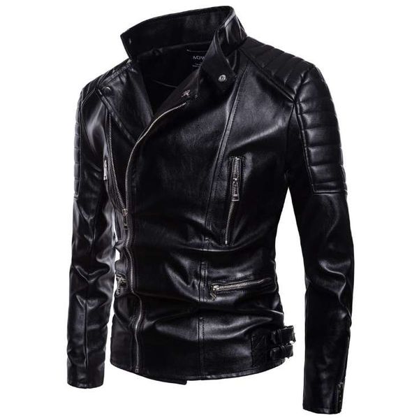 Bequeme Herrenjacke Leder Bikerjacke Mäntel Vintage Herren Leichte Oberbekleidung Warme Kleidung für Herren Großhandel