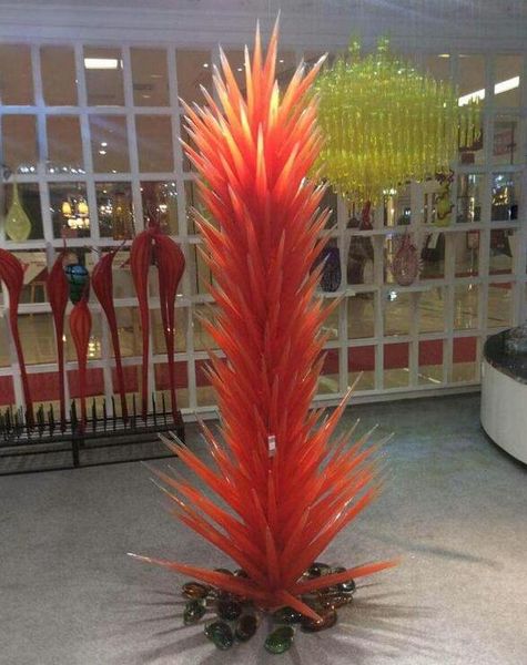 

magnificent large hand blown lamp tree floor lamps orange murano garden park conifer glass sculpture