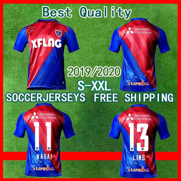 

19/20 j.league 2019 fc tokyo soccer jersey home 19 20 fc tokyo d.oliveira 9 higashi 38 lins 13 nagai 11 football uniform shirts top, Black;yellow