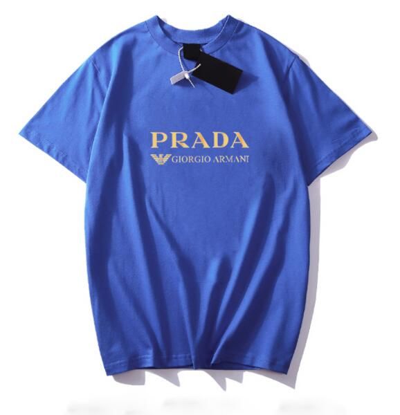 

ПРАД Лето Дизайнер Футболки Для Мужчин Топы Роскошные Письмо Вышивка Футболка Му