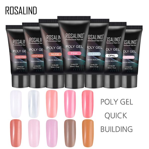 

new women's fashion rosalind fake nail extension glue nail art quickly extended crystal 30ml maquiagem drop shipping, Red;pink