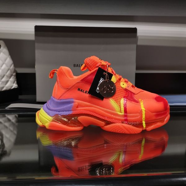 

new fashion luxury designer women shoes triple s sneakers sports fashion women casual sports shoes size 35-45 type5, Black