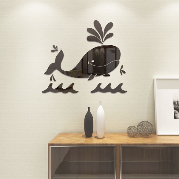 

diy whale mirror wall stickers for wall decor