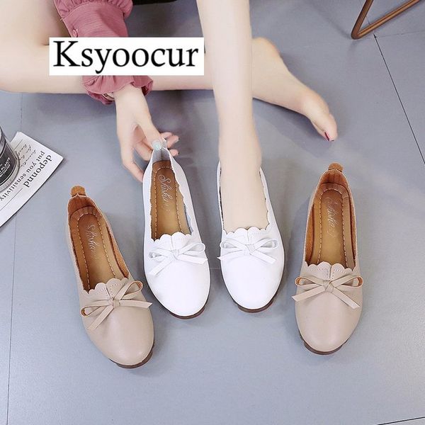 

brand ksyoocur 2020 new ladies casual comfortable round toe flat spring/summer women shoes x04 y200320, Black