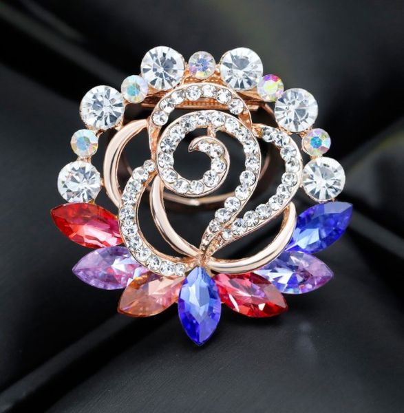 

wholesale-brooch designer brooches jewelry fashion crystal pins brooches flower silk buckle and brooch two use model no. ne979-1, Gray