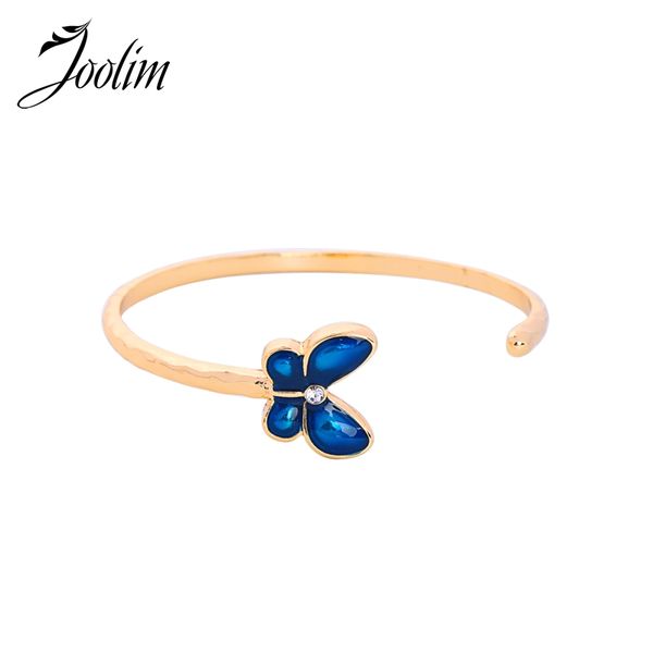 

joolim cute enamel butterfly cuff bracelet design jewelry accessories, White
