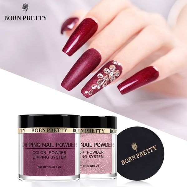 

born pretty 3 in 1 acrylic dipping nail powders glittering nails carving extension polymer french nail art decorations 10ml, Silver;gold