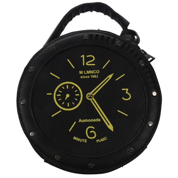 

fggs-new fashion style fashion women tassel clock print pu leather handbag shoulder bag messenger satchel purse satchel tote