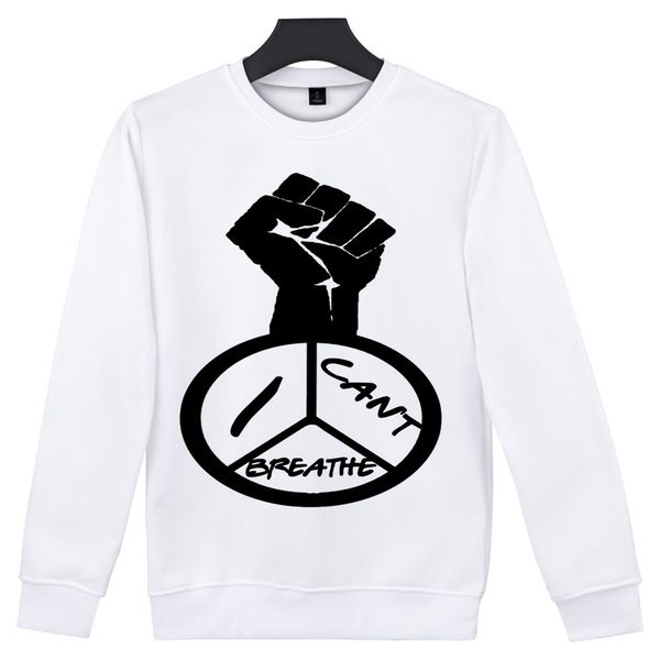 

new 3d printing i cant breathe i cant breathe casual round neck sweater support customization, Black