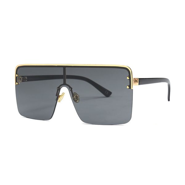 

Роскошные дизайнерские очки с завышенными размерами Новые солнцезащитные очки 2019 Sliced ​​Мода Ретро двойного назначения Классные очки с прозрачными линзами Дизайнерские очки