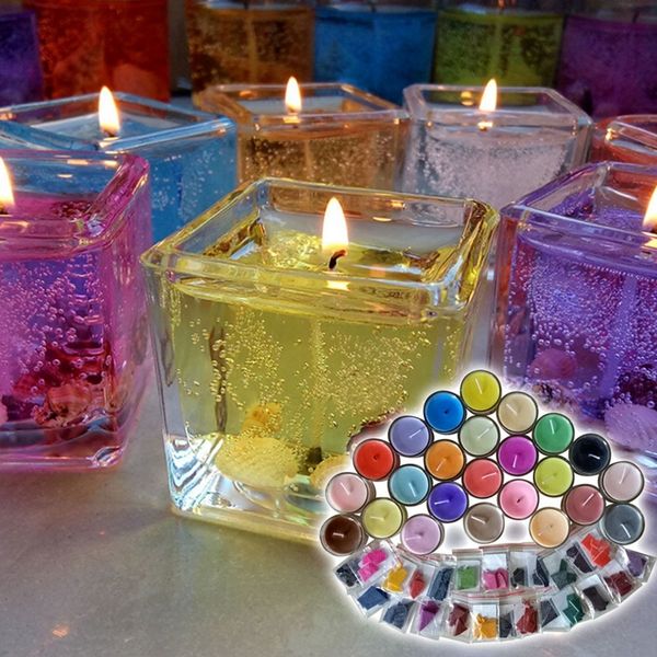 

новый 24 цветов 2g per color wax dye ароматическая нетоксичных diy соевые свечи восковые пигмент краситель для свечей воск мыло ручной работ