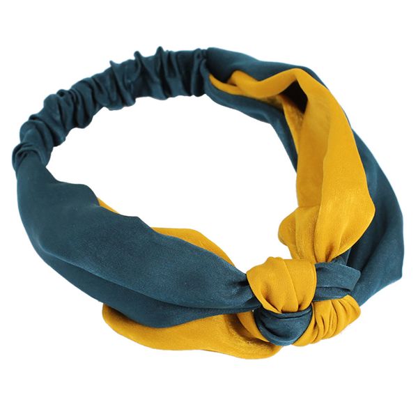 

fashion knot pure 2 color headwear for women spicing hair hoop sweet girls hair accessories 2019, Yellow;black