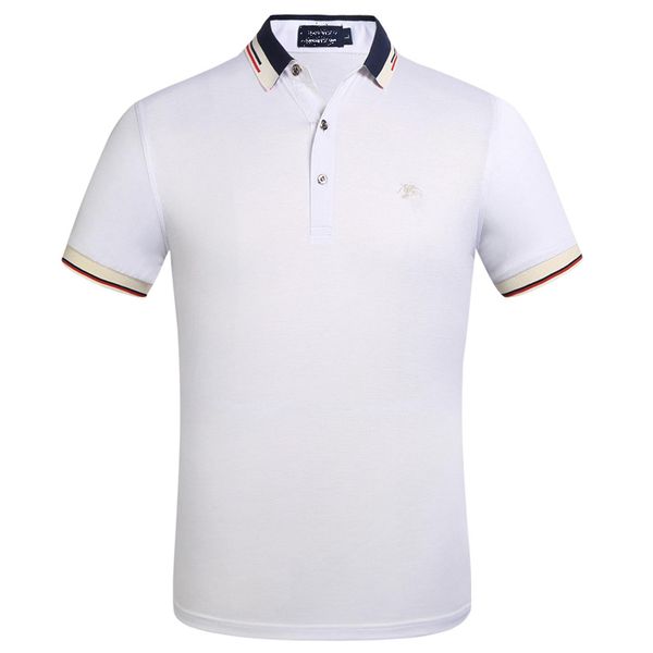 

new designer polo shirts men luxury polo casual men polo t shirt bee letter print embroidery fashion high street mens polos white, Gray